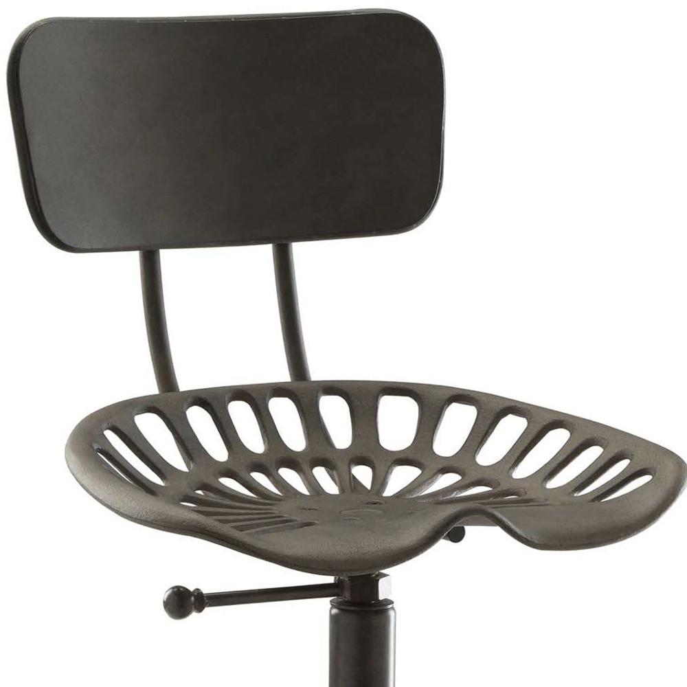 47" Industrial Backless Adjustable Height Bar Chair With Footrest. Picture 4
