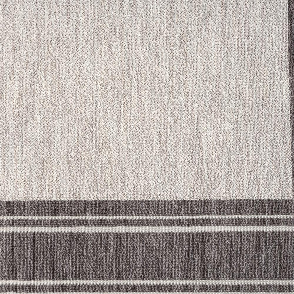 8' X 9' Gray And Ivory Indoor Outdoor Area Rug. Picture 4