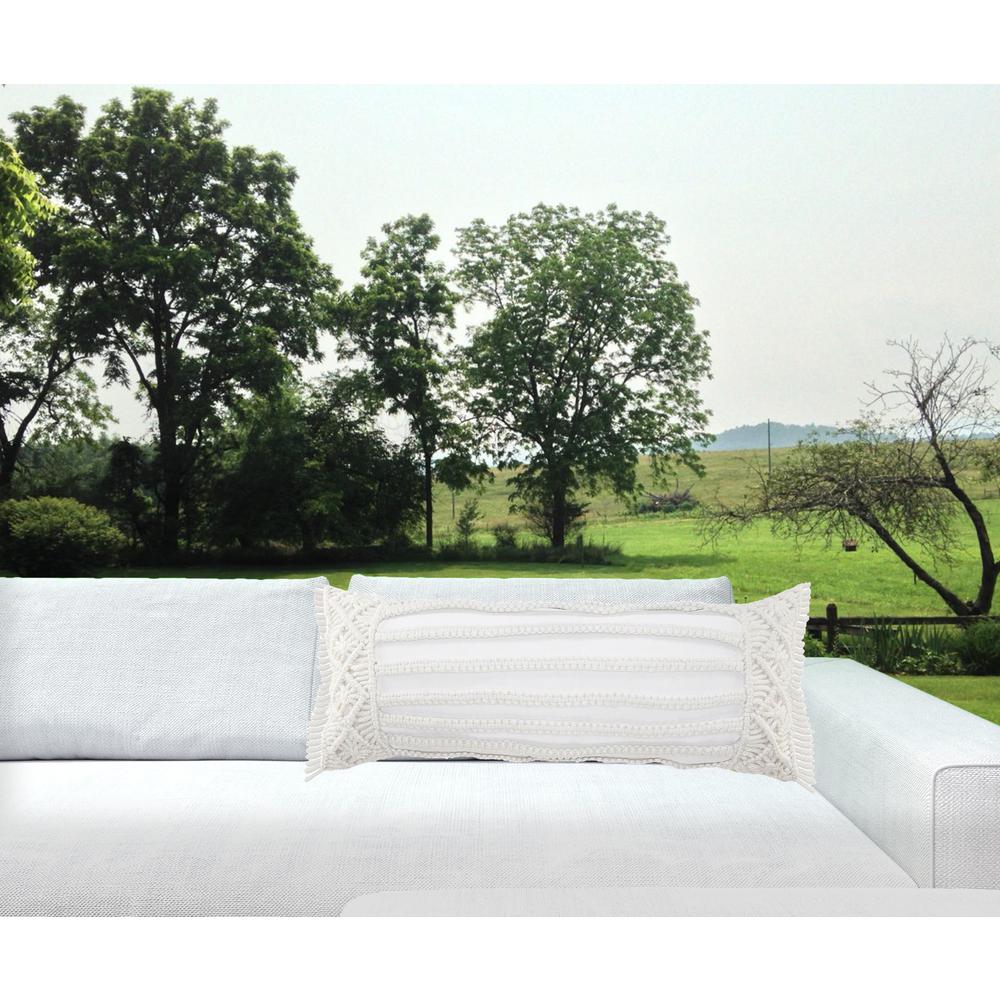 14" X 14" White Unavailable Indoor Outdoor Throw with Unavailable. Picture 6