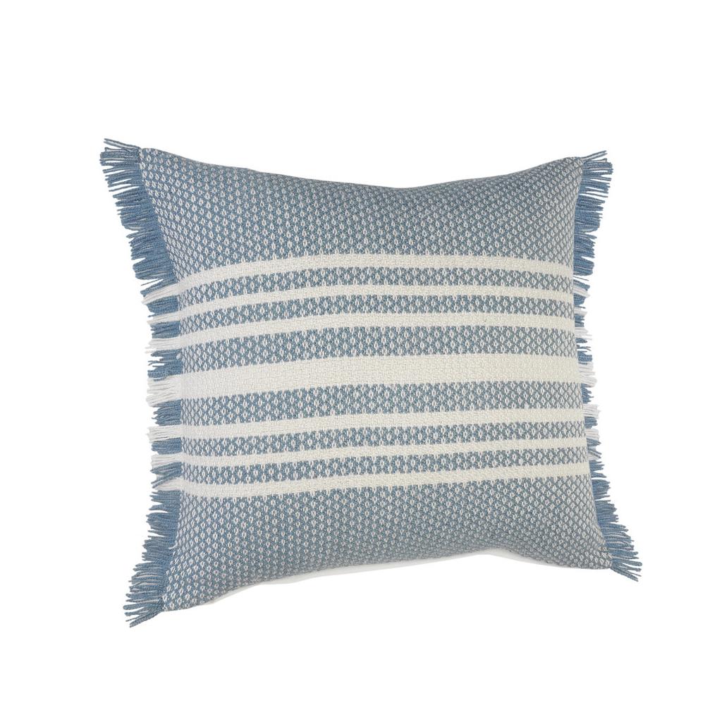 24" X 24" Blue Zippered Coastal Indoor Outdoor Throw Pillow. Picture 3