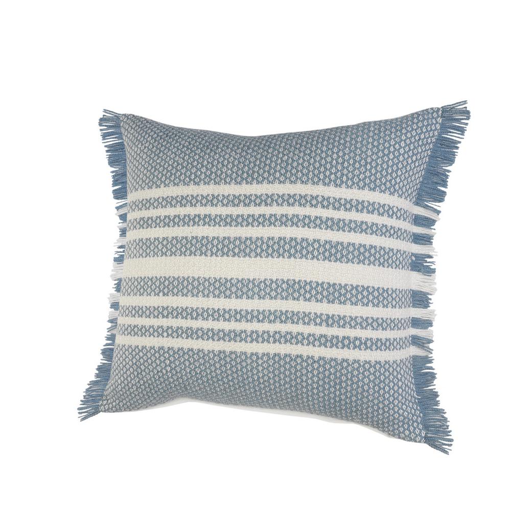24" X 24" Blue Zippered Coastal Indoor Outdoor Throw Pillow. Picture 5