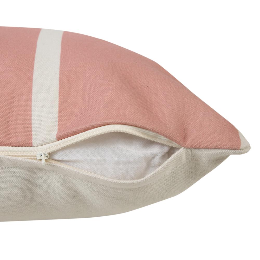 20" X 20" Pink Zippered Geometric Indoor Outdoor Throw Pillow. Picture 1