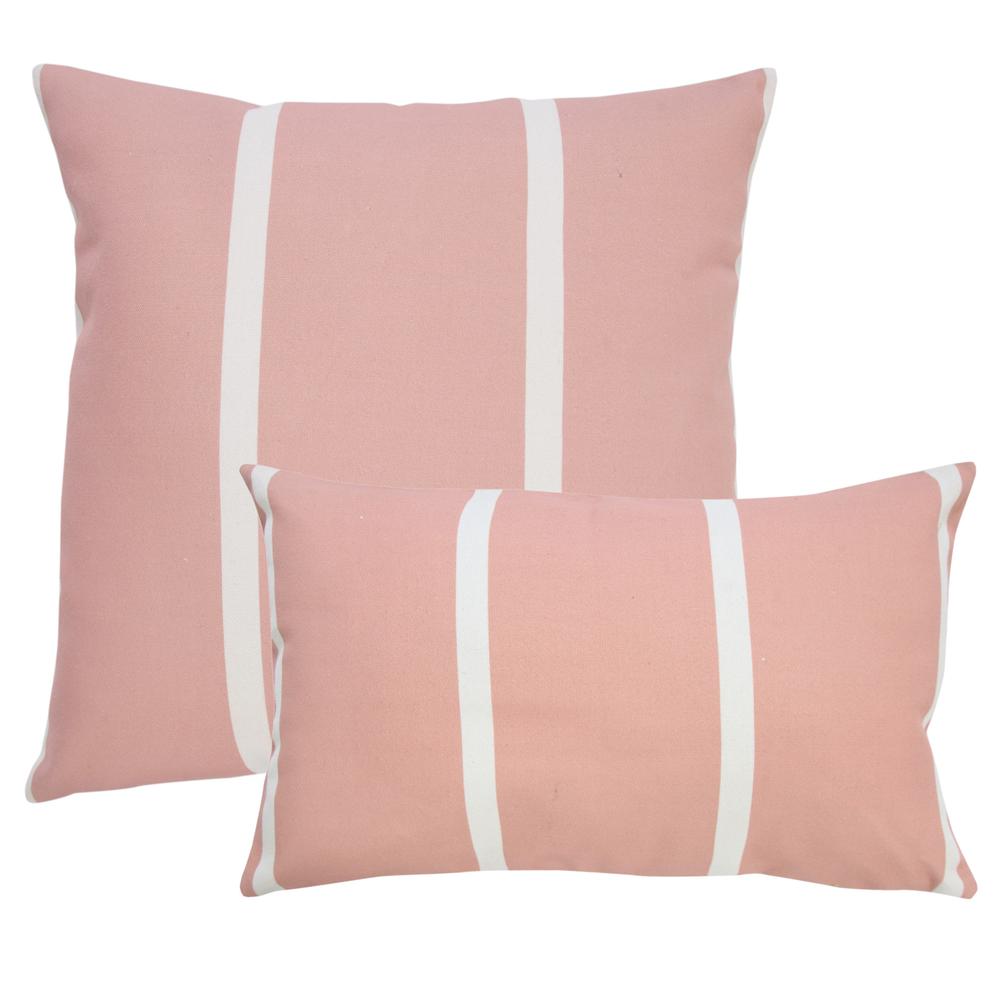20" X 20" Pink Zippered Geometric Indoor Outdoor Throw Pillow. Picture 7