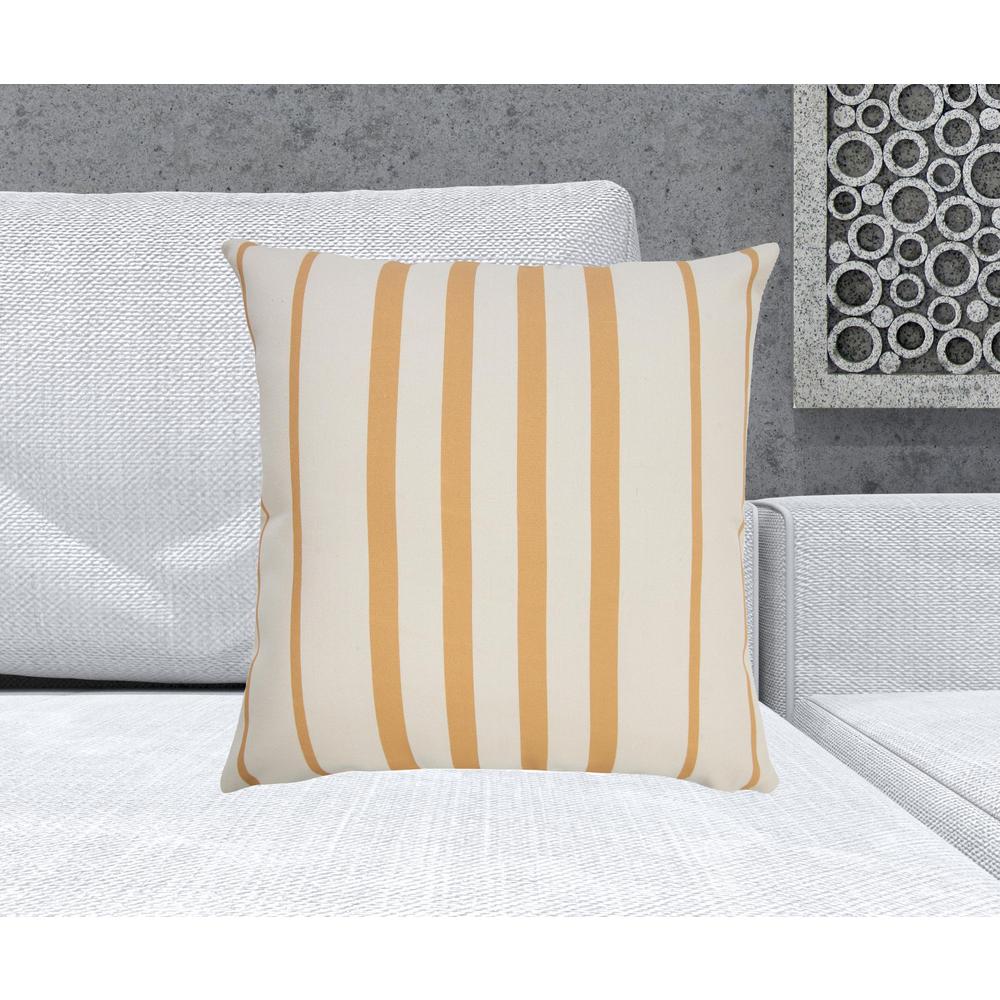 20" X 20" Yellow Zippered Geometric Indoor Outdoor Throw Pillow. Picture 7