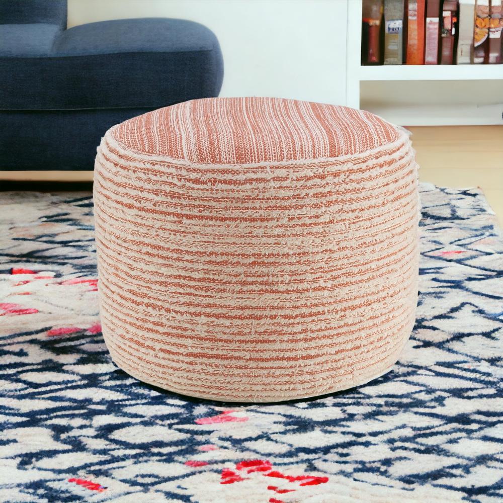 18" Pink Polyester Ottoman. Picture 6