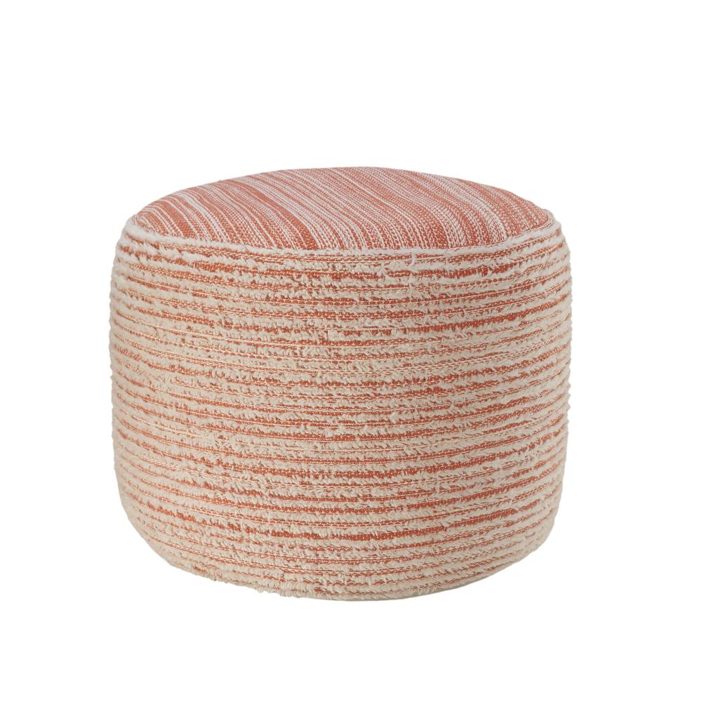 18" Pink Polyester Ottoman. Picture 3