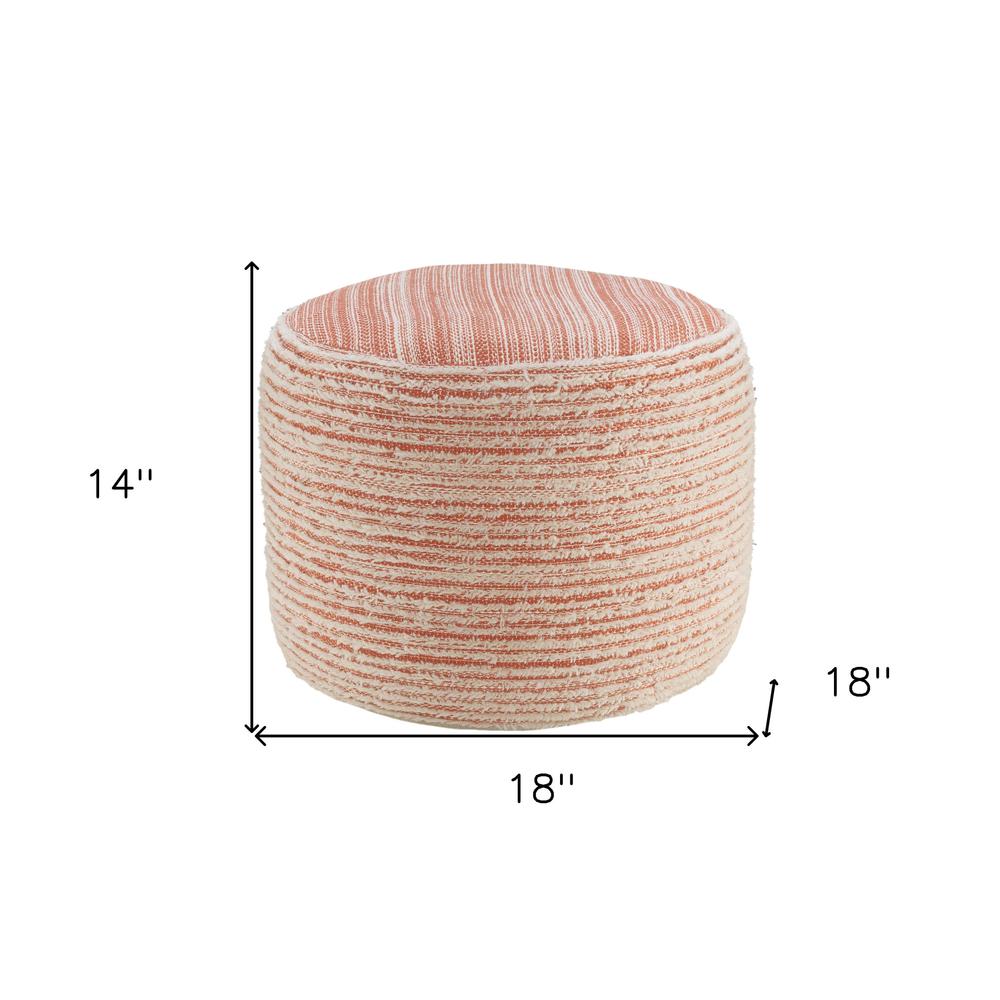 18" Pink Polyester Ottoman. Picture 9