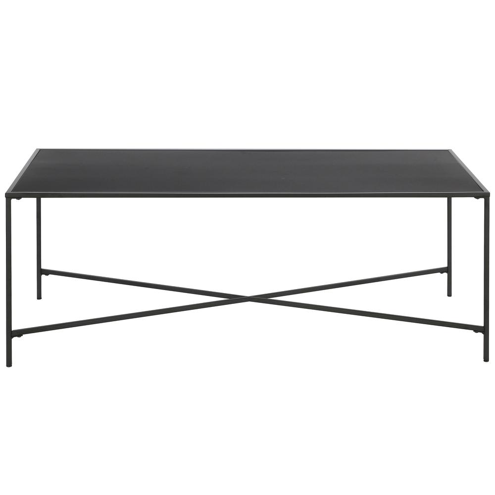 48" Black Steel Coffee Table. Picture 2