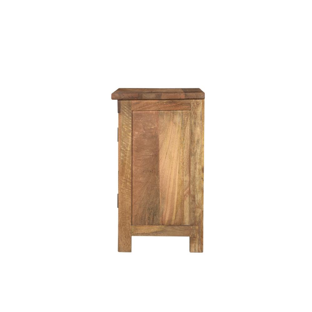 28" Brown Starburst Geometric Solid Wood Nightstand. Picture 5