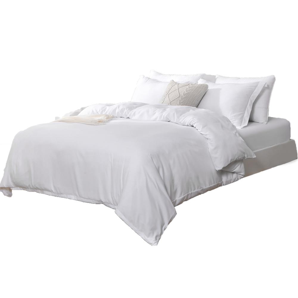White King Microfiber 1400 Thread Count Machine Washable Duvet Cover Set. Picture 1