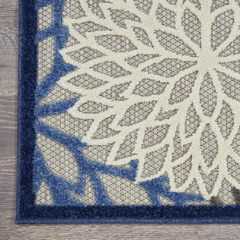 12' x 15' Blue Floral Power Loom Area Rug. Picture 3