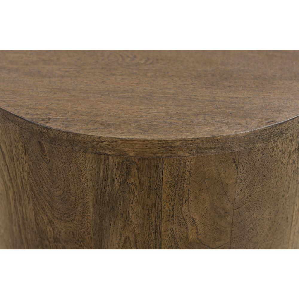 18" Wood Brown Solid Wood Round End Table. Picture 8