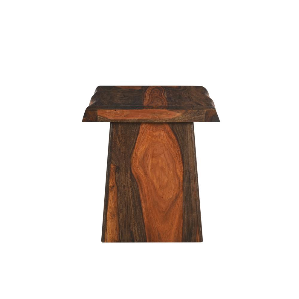 23" Dark Brown Solid Wood End Table. Picture 4