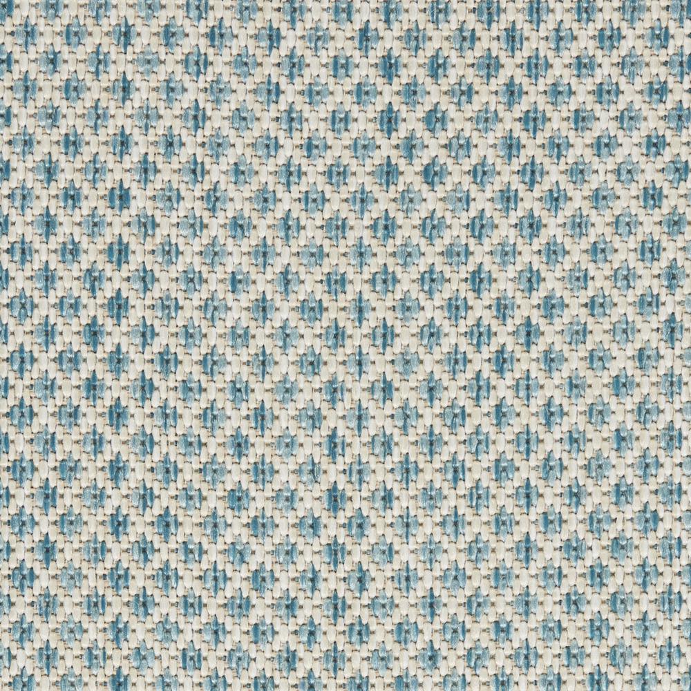 5' Blue Square Geometric Power Loom Area Rug. Picture 9