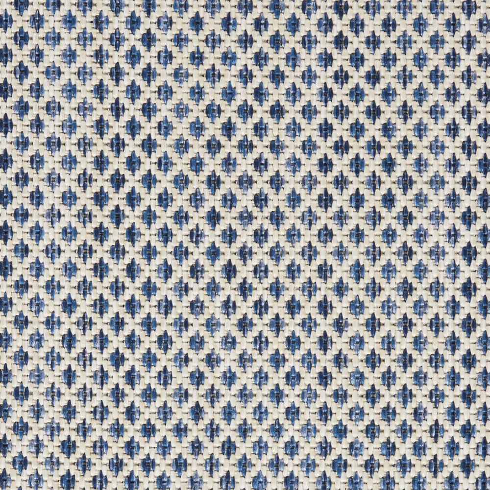 8' Blue Square Geometric Power Loom Area Rug. Picture 9