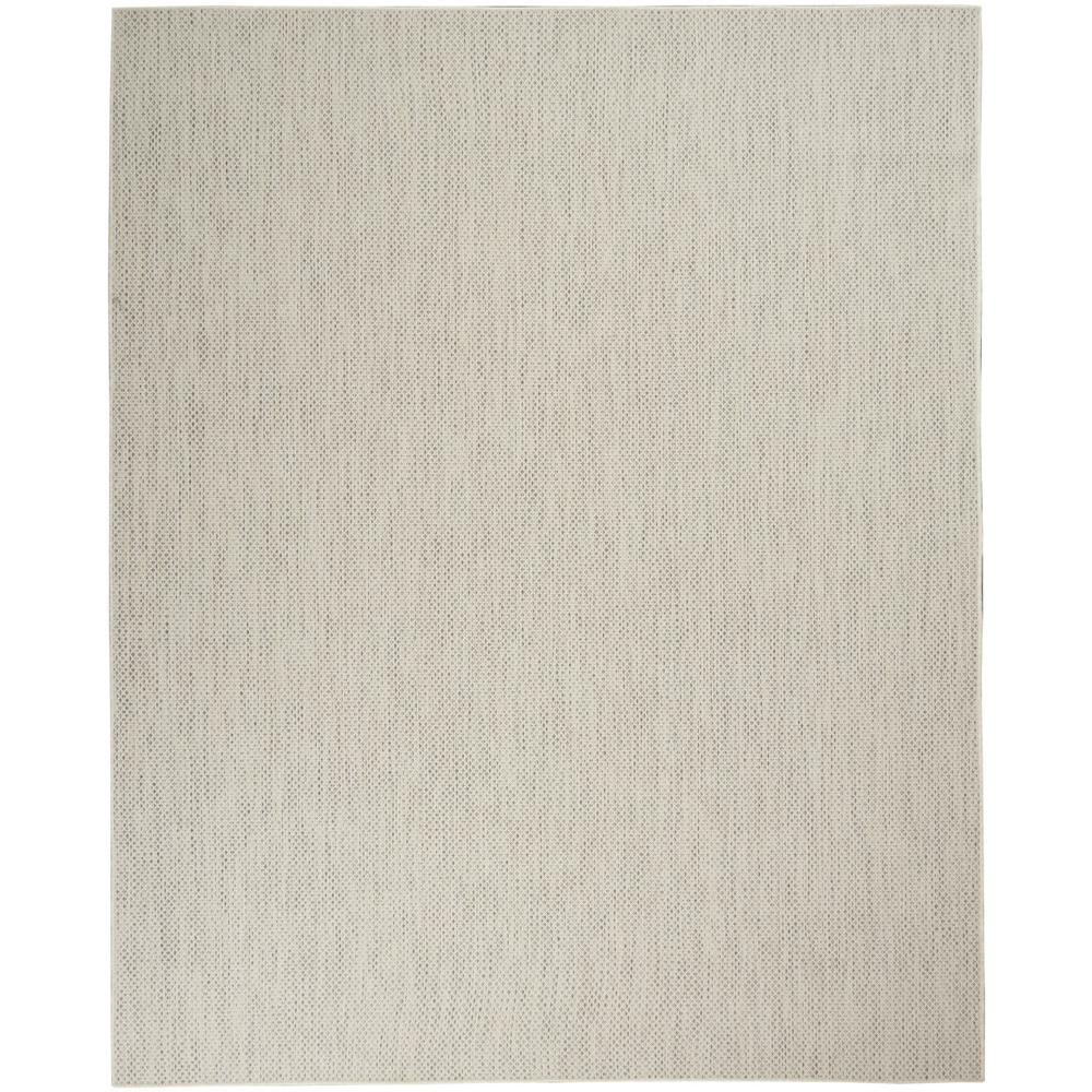 8' x 10' Ivory Geometric Power Loom Area Rug. Picture 1