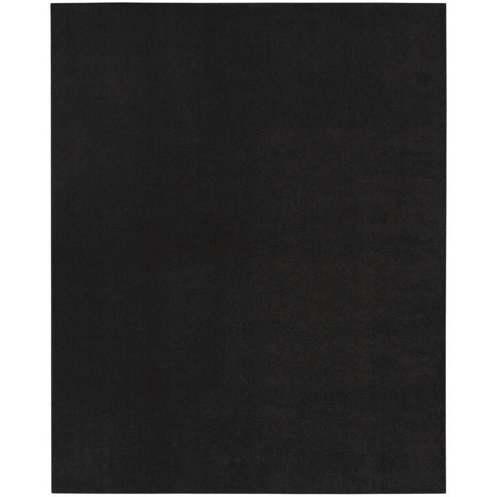 8' X 11' Black Power Loom Area Rug. Picture 1
