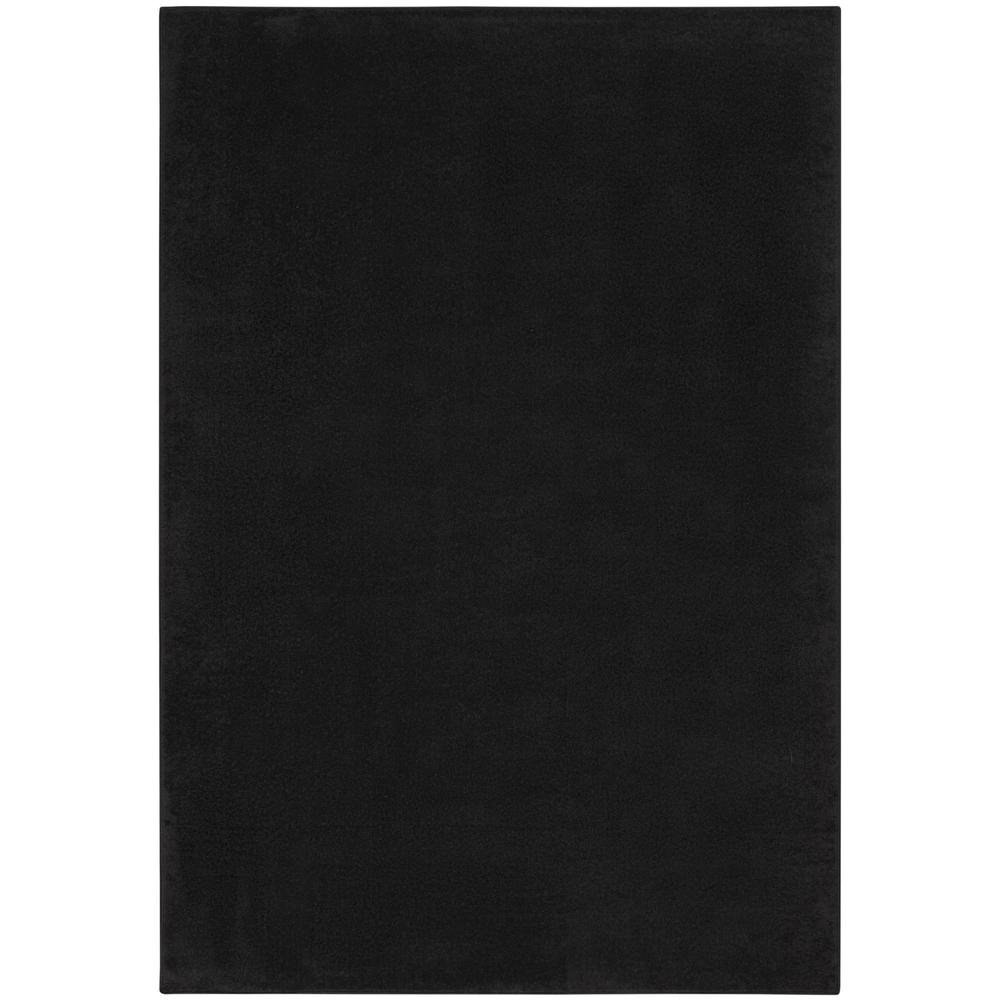 5' X 8' Black Power Loom Area Rug. Picture 1