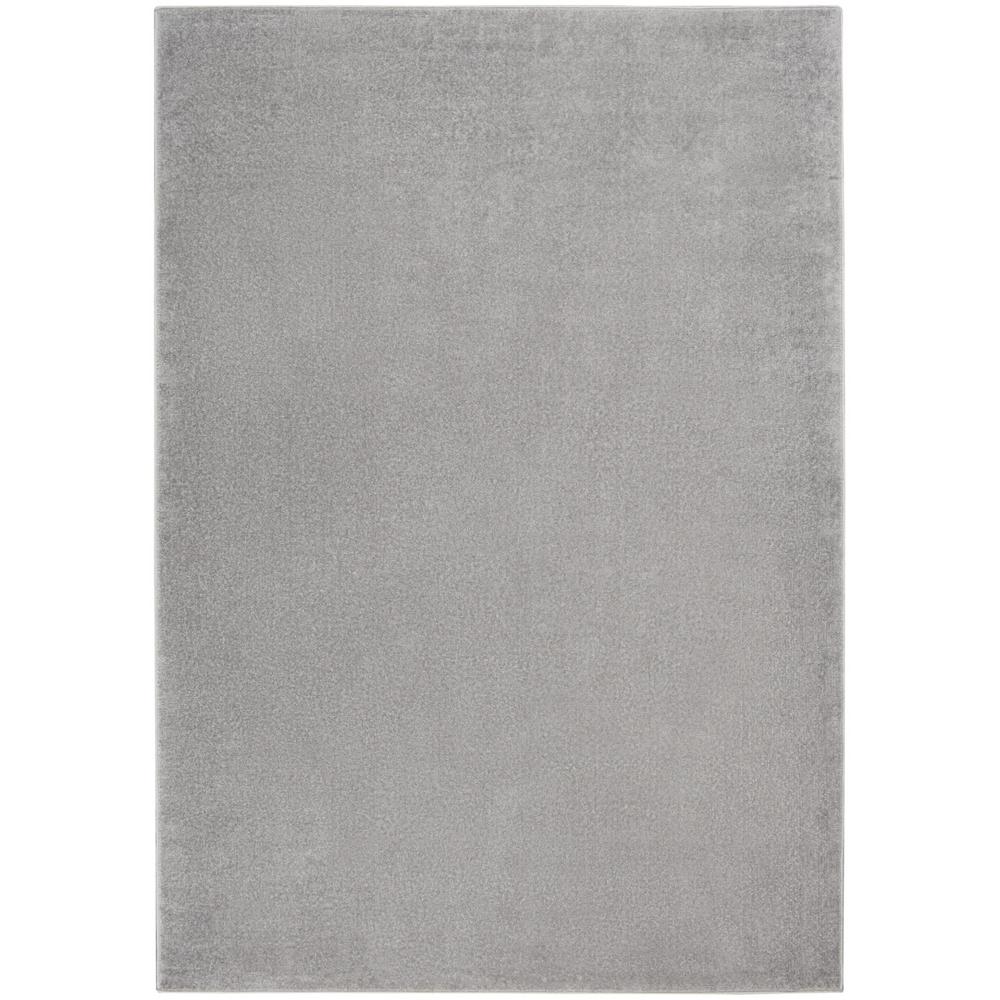 5' X 8' Gray Power Loom Area Rug. Picture 1