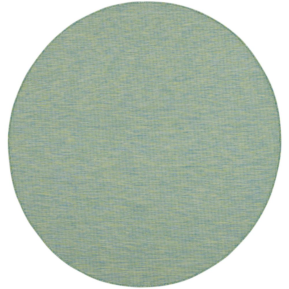 6' Blue Round Power Loom Area Rug. Picture 1