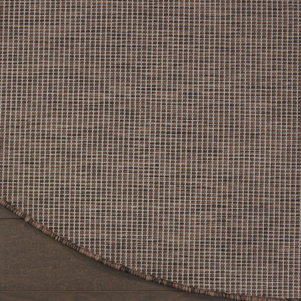 8' Brown Round Power Loom Area Rug. Picture 8