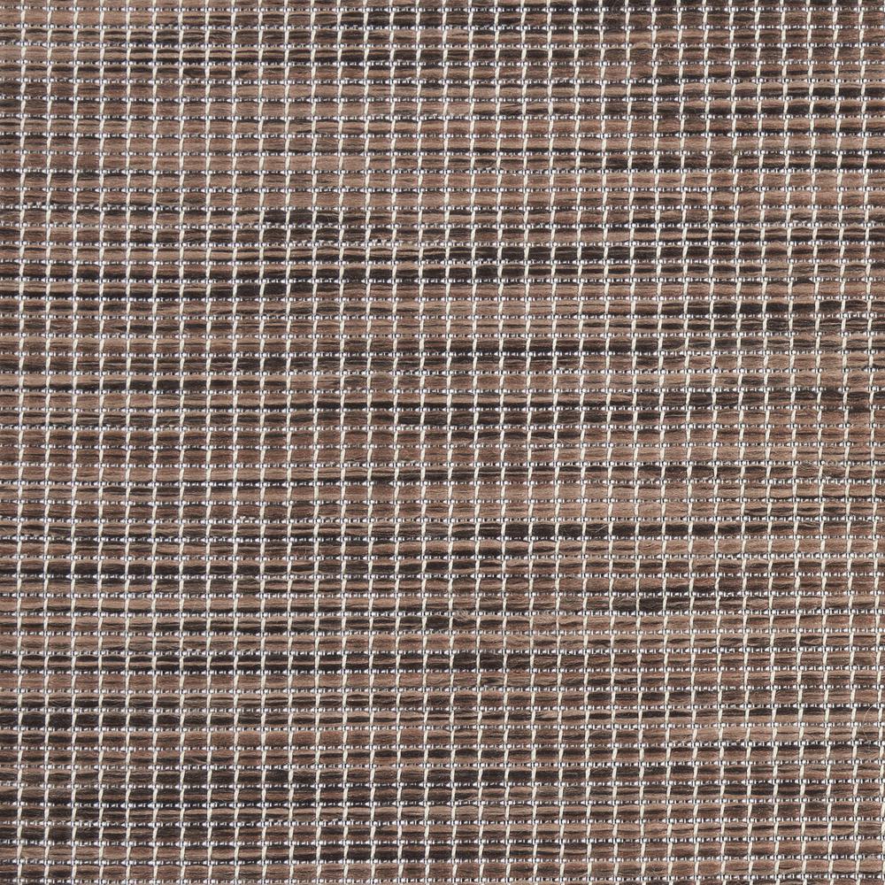 8' Brown Round Power Loom Area Rug. Picture 9