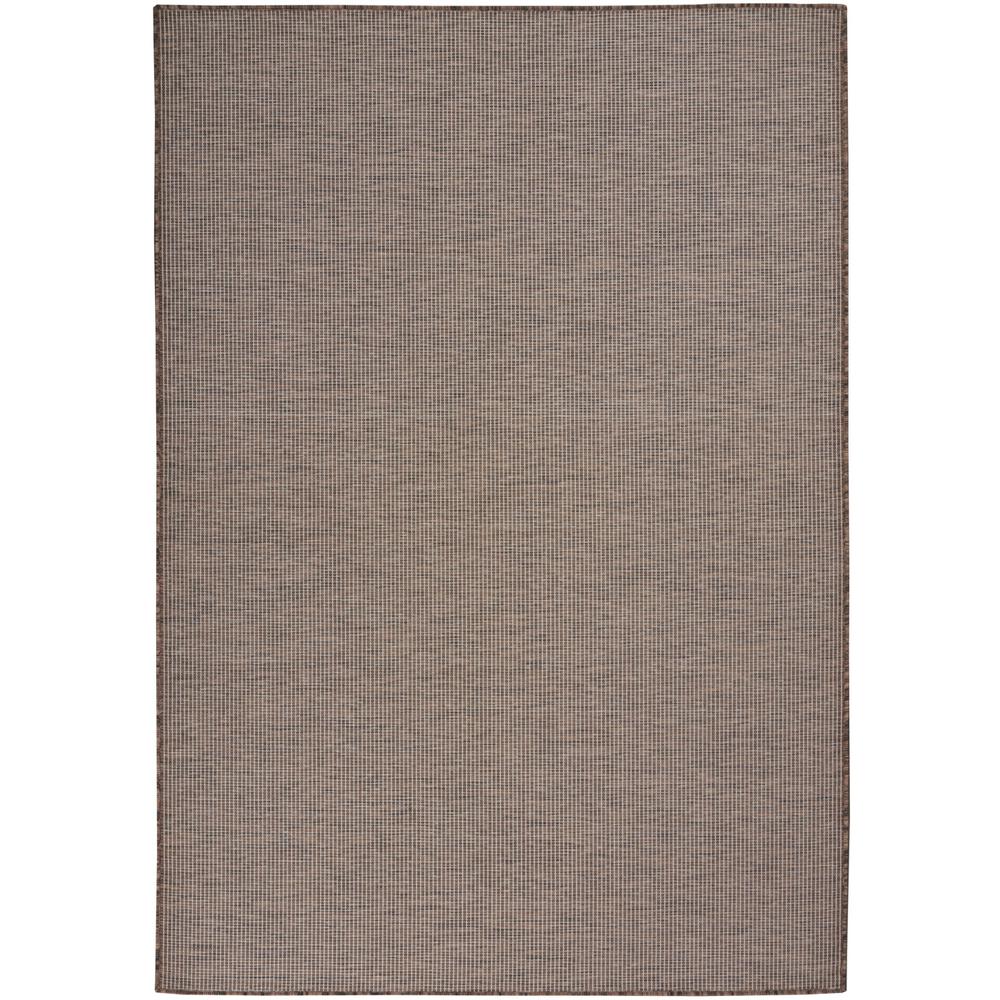 5' X 7' Brown Power Loom Area Rug. Picture 1