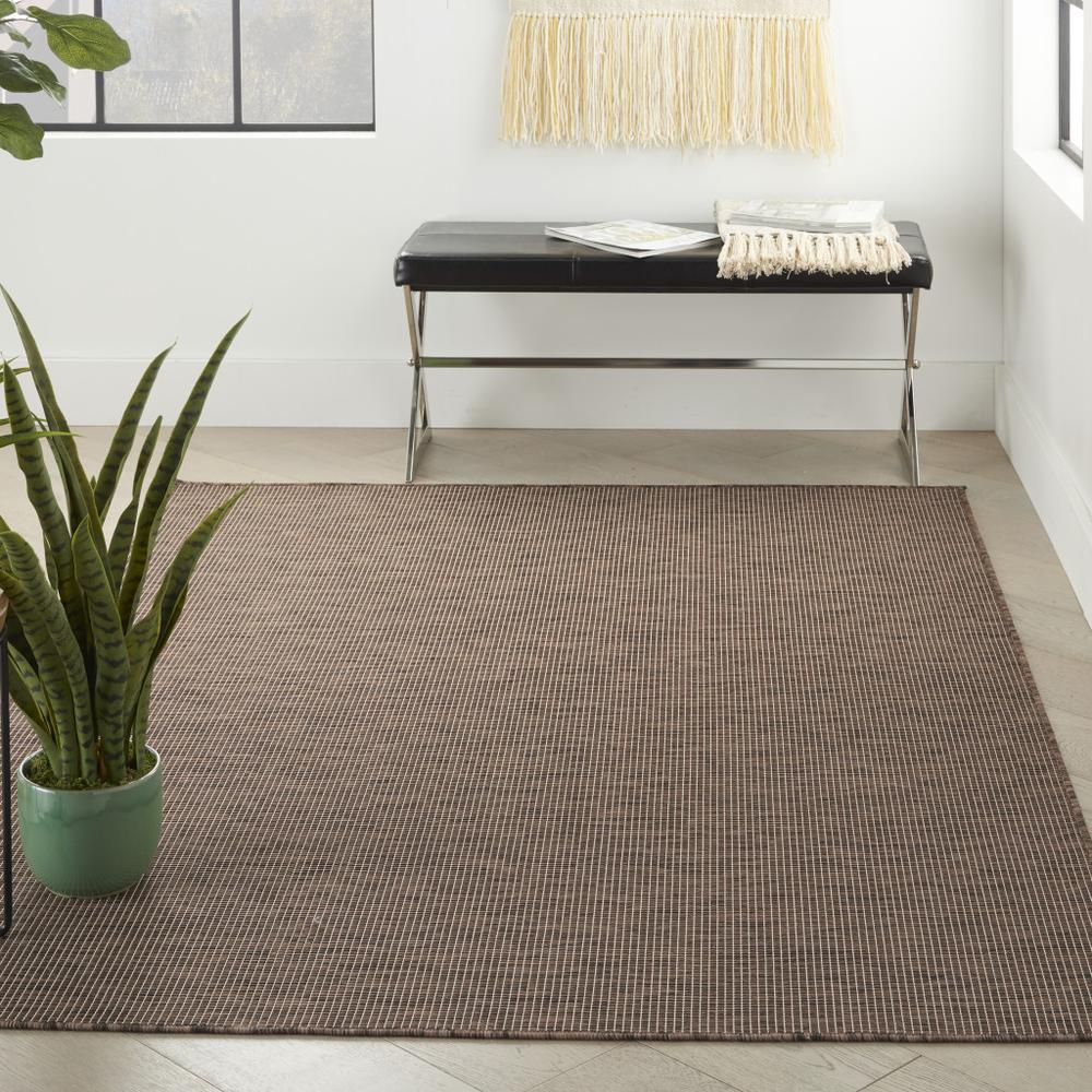 5' X 7' Brown Power Loom Area Rug. Picture 4