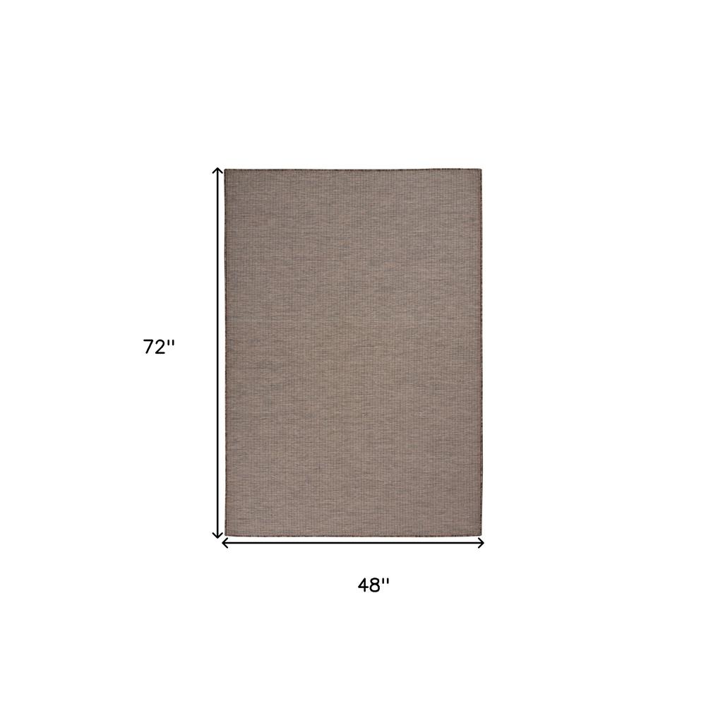 4' X 6' Brown Power Loom Area Rug. Picture 8