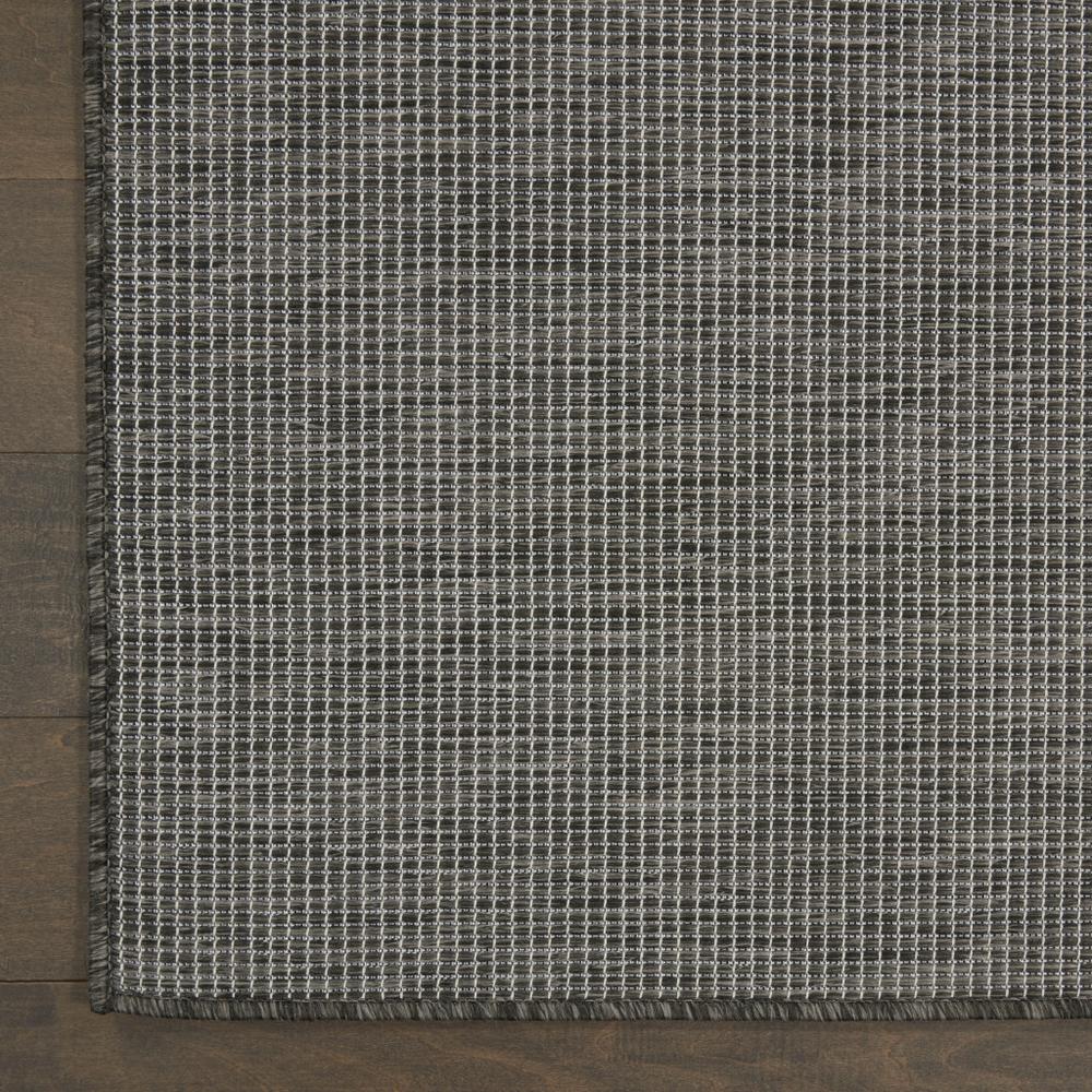 8' Charcoal Power Loom Runner Rug. Picture 7