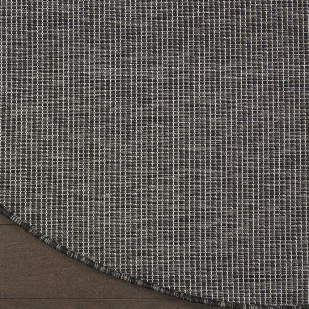 6' Charcoal Round Power Loom Area Rug. Picture 9