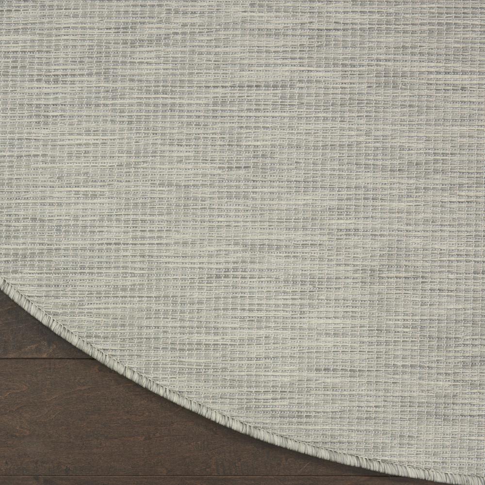 8' Gray Round Power Loom Area Rug. Picture 8