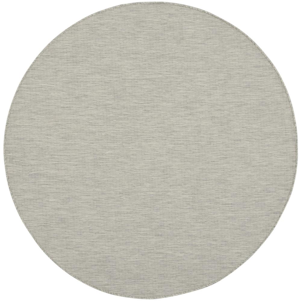 6' Gray Round Power Loom Area Rug. Picture 1