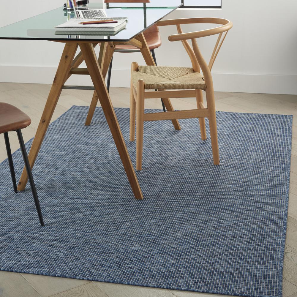 4' X 6' Navy Blue Power Loom Area Rug. Picture 4