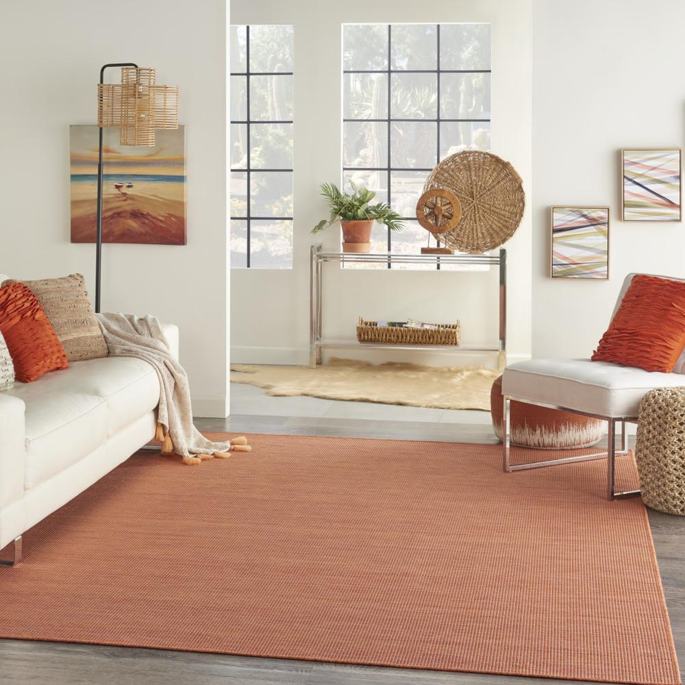 8' X 10' Rust Power Loom Area Rug. Picture 6