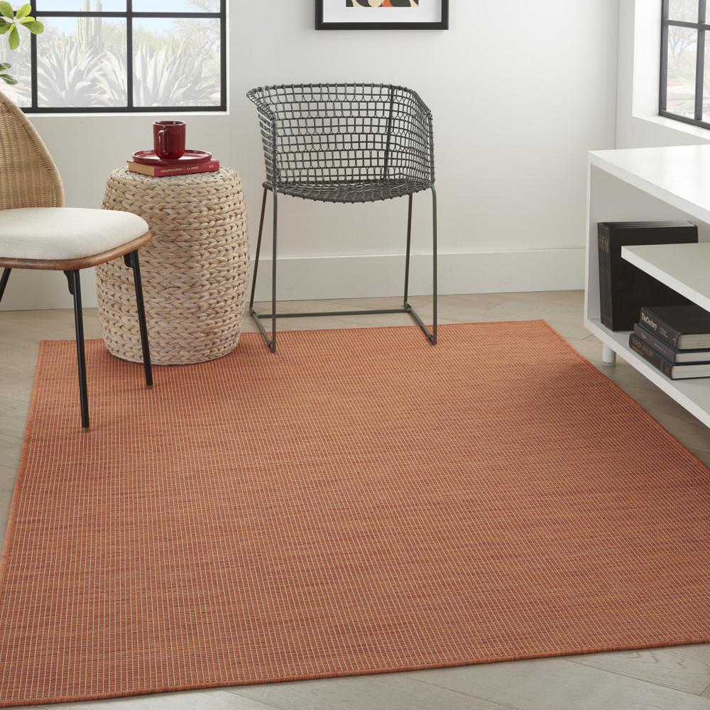4' X 6' Rust Power Loom Area Rug. Picture 5