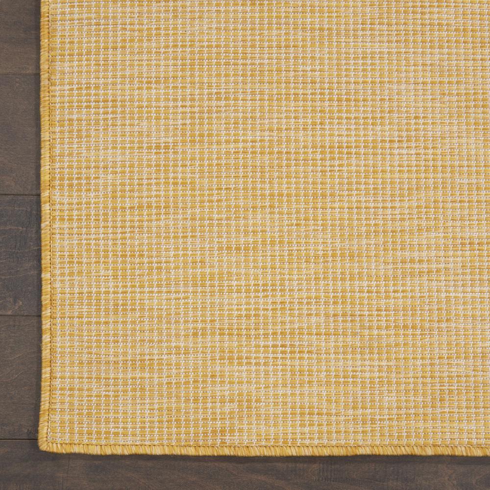 8' Yellow Power Loom Runner Rug. Picture 8