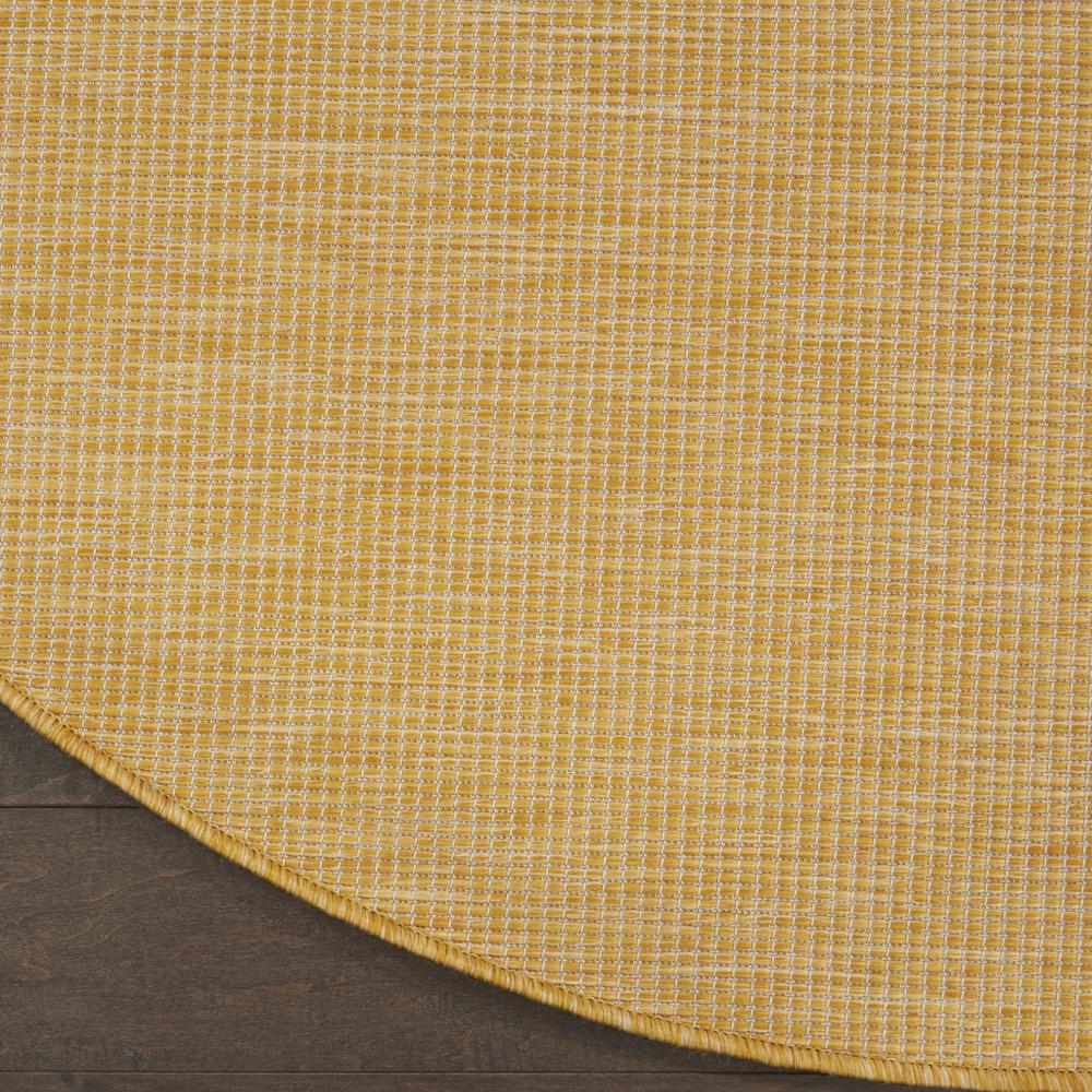 6' Yellow Round Power Loom Area Rug. Picture 9