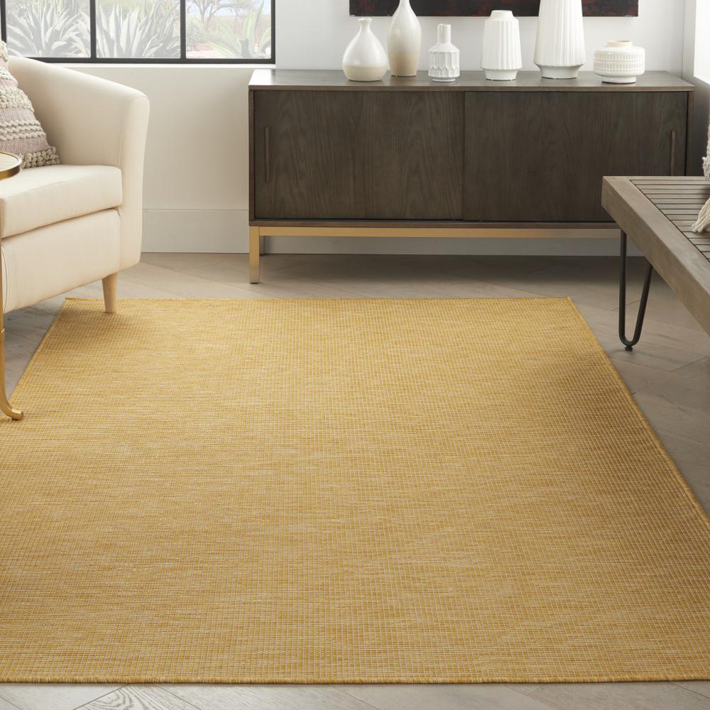 5' X 7' Yellow Power Loom Area Rug. Picture 6