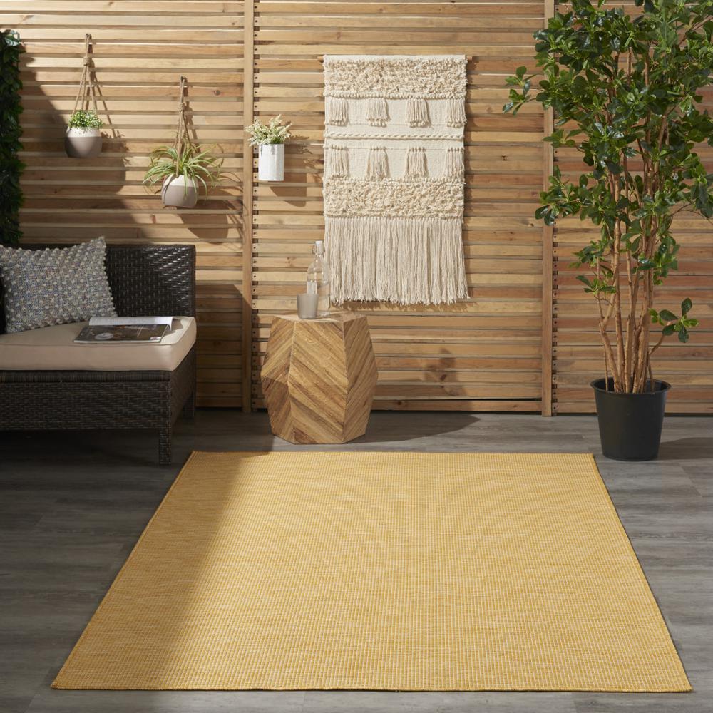 4' X 6' Yellow Power Loom Area Rug. Picture 8