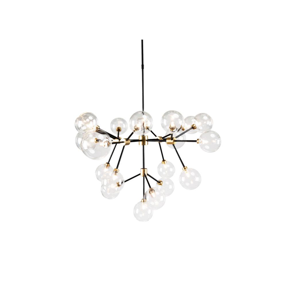 Chandelier Multi Light Iron And Glass Dimmable Ceiling Light. Picture 1