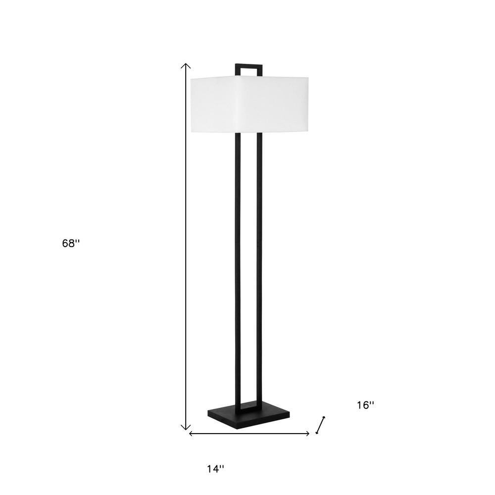 68" Black Traditional Shaped Floor Lamp. Picture 6