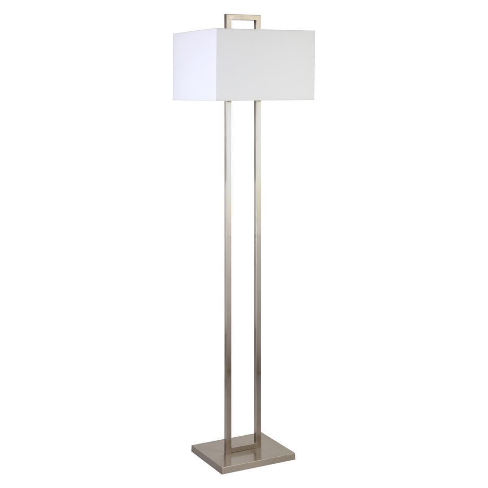 68" Nickel Traditional Shaped Floor Lamp. Picture 1