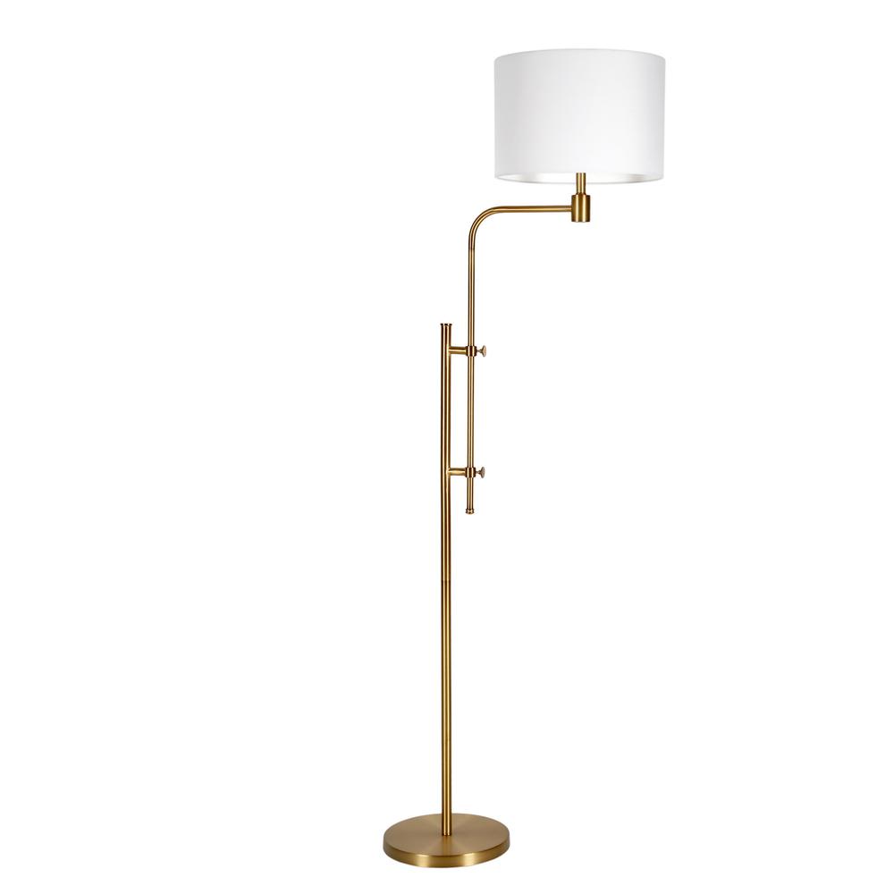 71" Brass Adjustable Traditional Shaped Floor Lamp. Picture 2