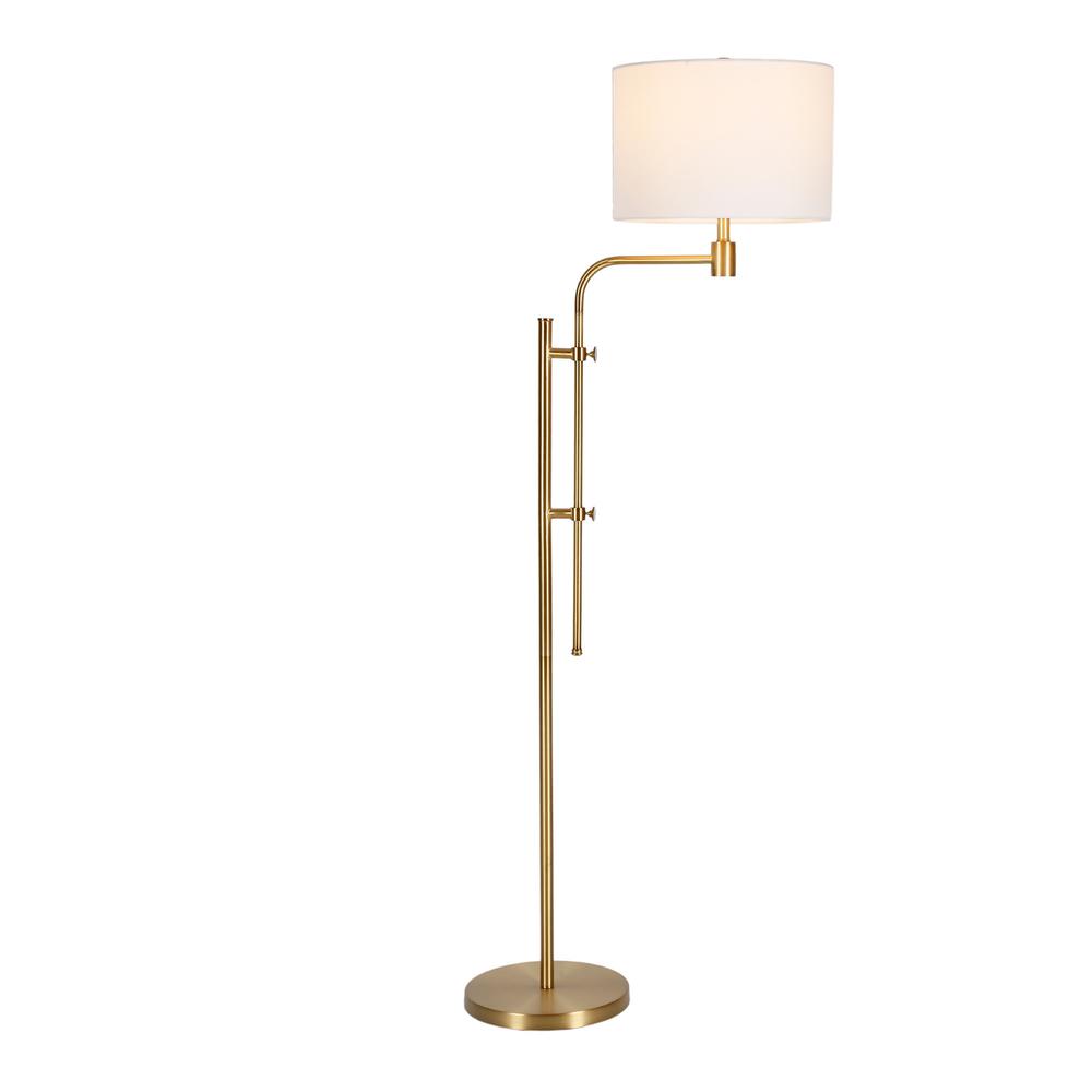 71" Brass Adjustable Traditional Shaped Floor Lamp. Picture 3
