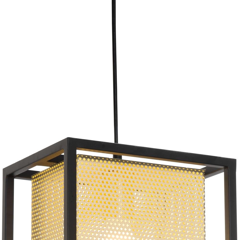 Gold and Black Geometric Metal Ceiling Light. Picture 4