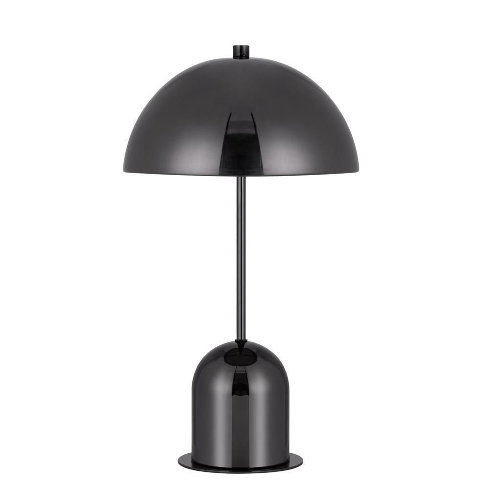 20" Gunmetal Metal Desk Table Lamp With Gunmetal Dome Shade. Picture 2