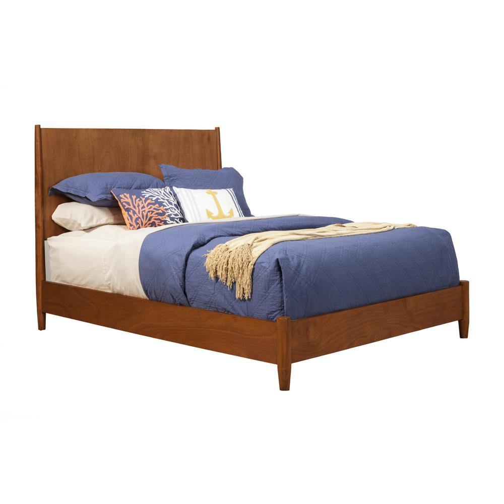 Brown Solid and Manufactured Wood King Bed. Picture 1