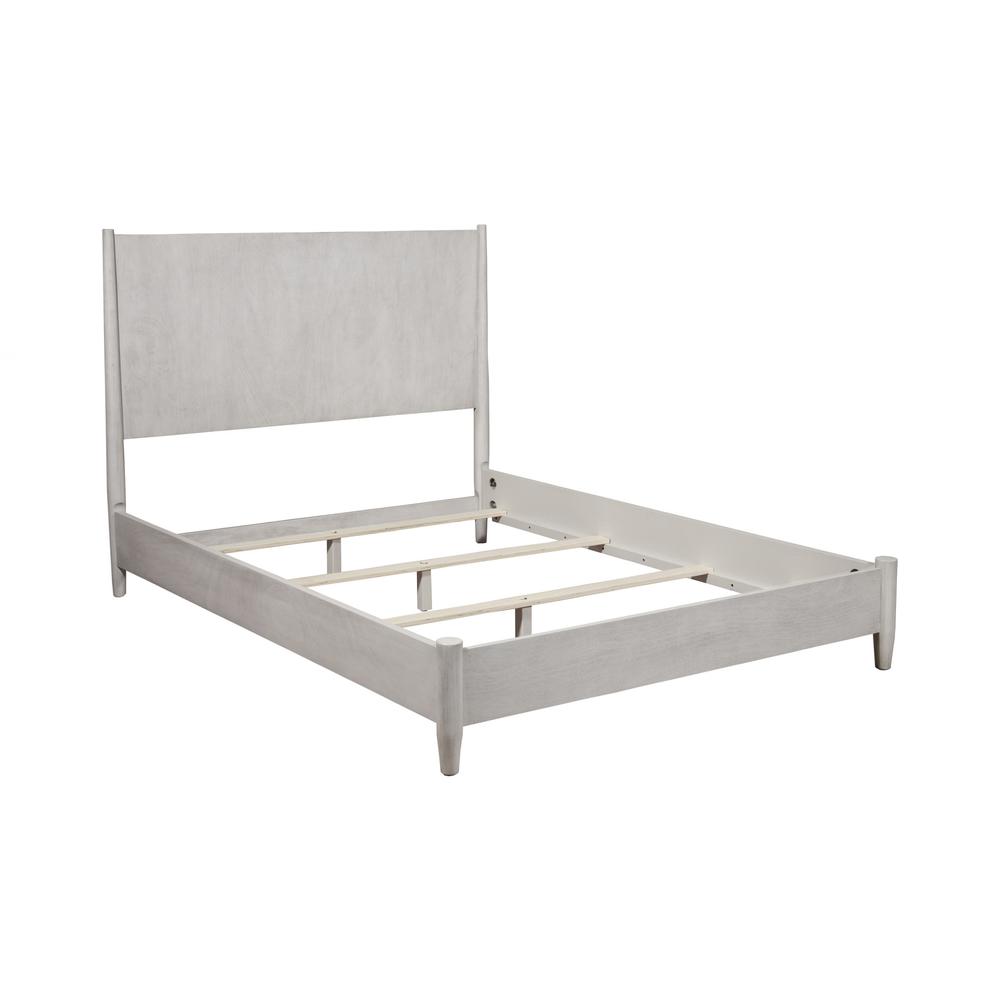 Gray Solid and Manufactured Wood California King Bed. Picture 1
