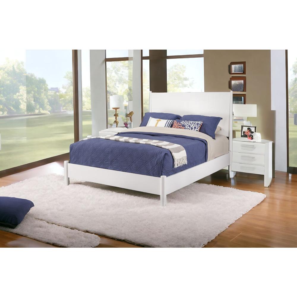 White Solid and Manufactured Wood California King Bed. Picture 7